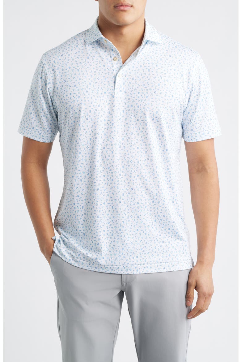 Goalie Soccer Print Performance Jersey Polo, Main, color, WHITE