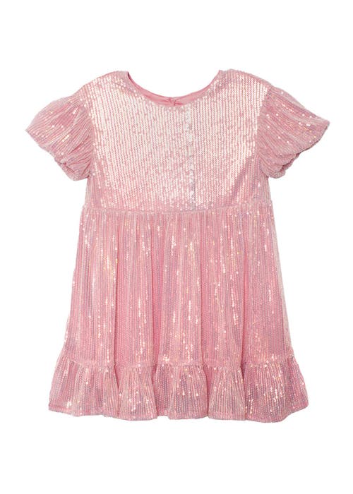 Isobella & Chloe Babies' Isobella And Chloe Glitter And Glitz Pink Sequin Dress For Girls.