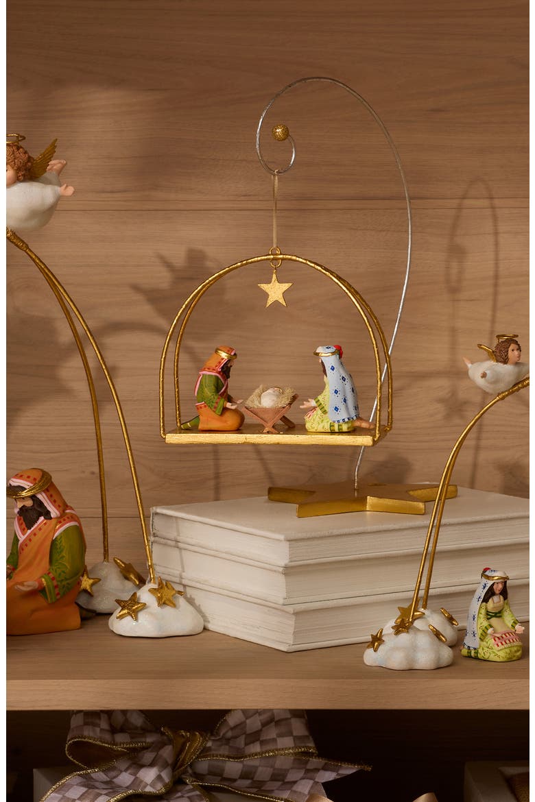 Patience Brewster Nativity Ornament, Alternate, color, GOLD