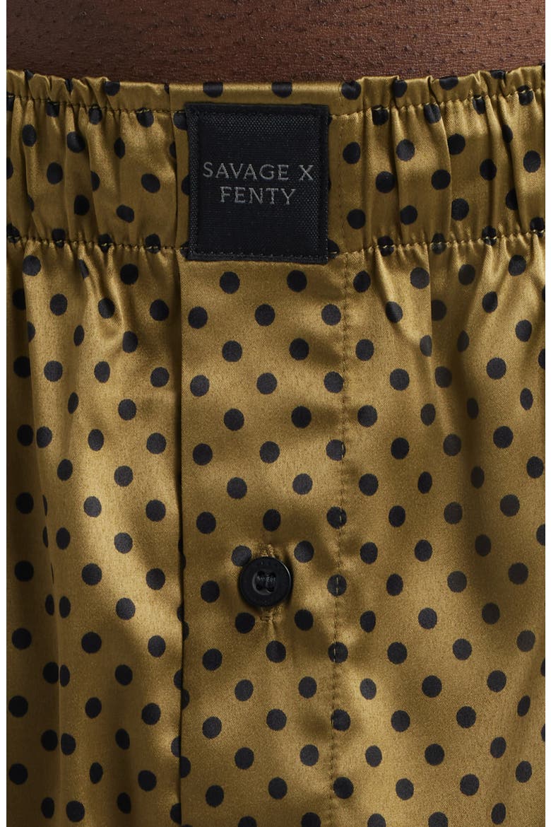 Savage X Satin Boxers, Alternate, color, SESAME GREEN DOS AND DOTS