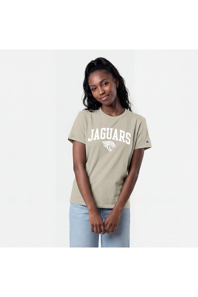 Women's Champion  Light Brown Jacksonville Jaguars Cocoa Butter T-Shirt, Main, color, Light Brown