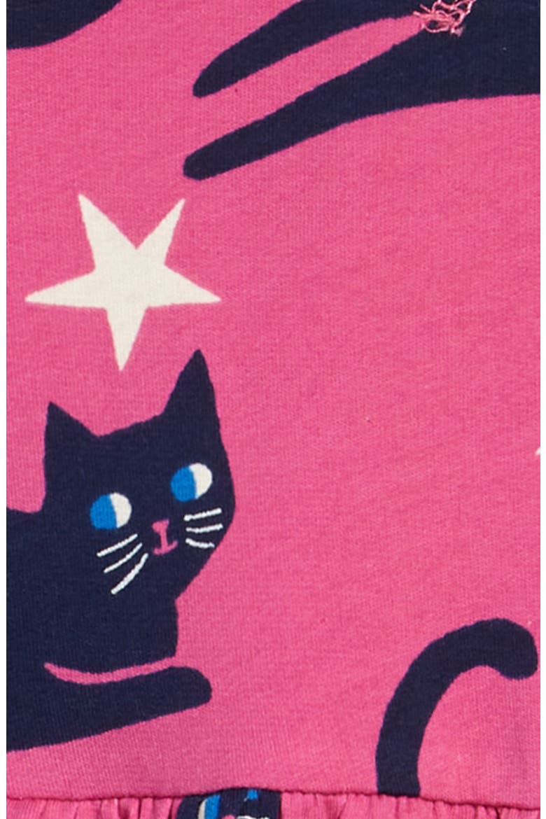 Kids' Jersey Sweatshirt Dress, Alternate, color, TICKLED PINK CATS