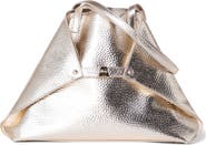 Akris Medium AI Metallic Calfskin Leather Tote