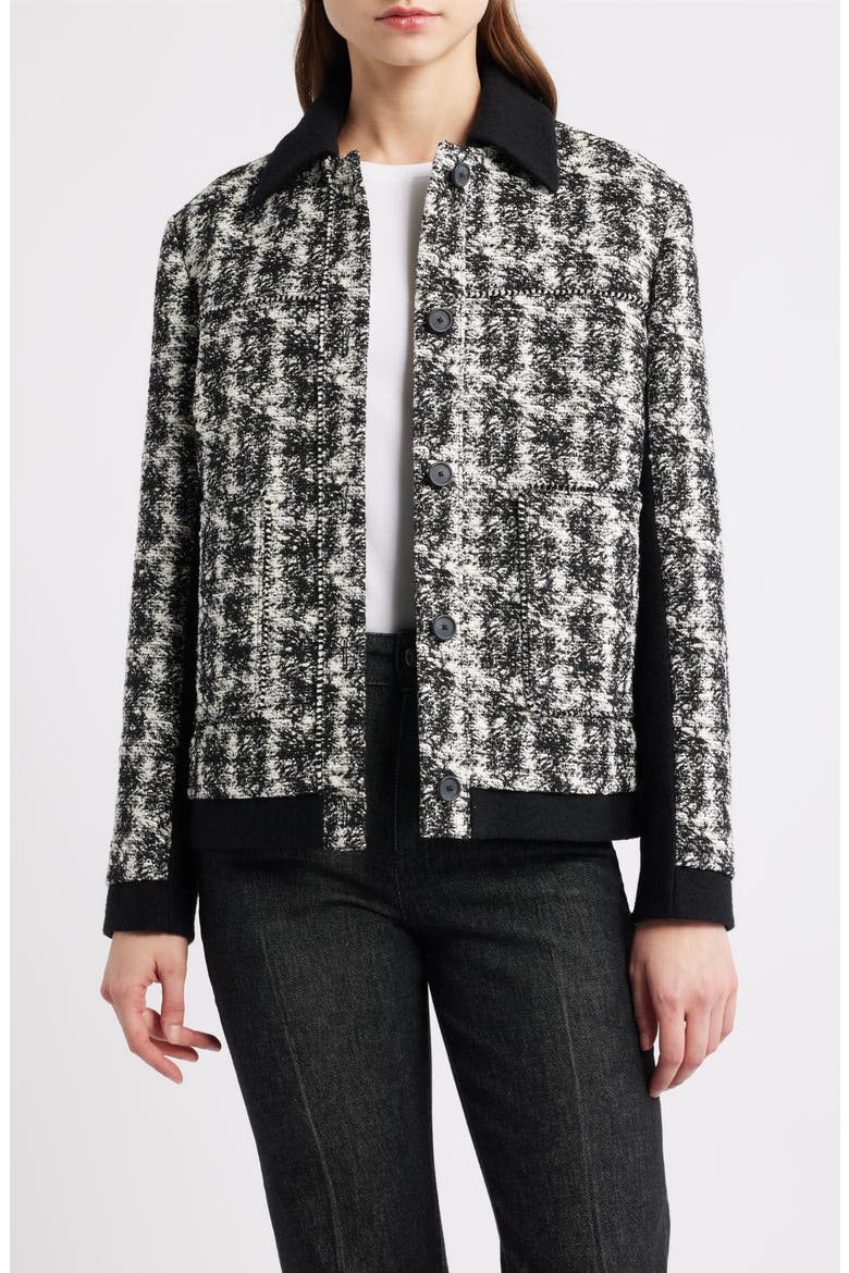 Joloria Tweed Jacket, Main, color, MONOCHROME TWEED