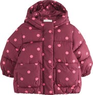 NEXT Kids' Polka Dot Hooded Puffer Jacket