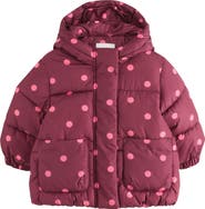NEXT Kids' Polka Dot Hooded Puffer Jacket