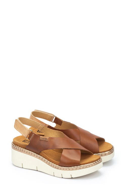 Pikolinos Gomera Wedge Sandal In Brandy
