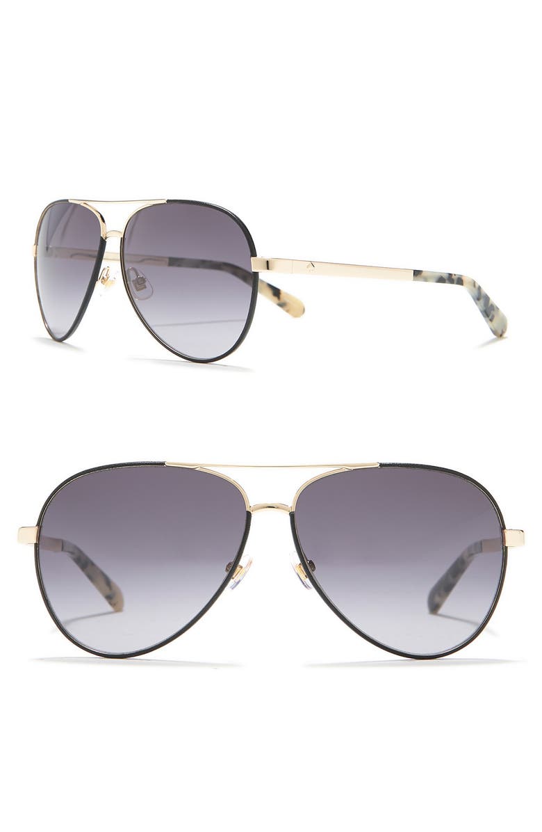 Kate Spade New York amarissa 59mm aviator sunglasses, Alternate, color,