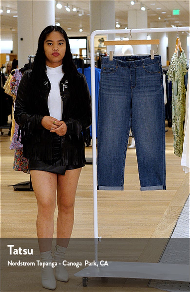 Liverpool Chloe Pull-On High Waist Roll Cuff Crop Skinny Jeans, sales video thumbnail