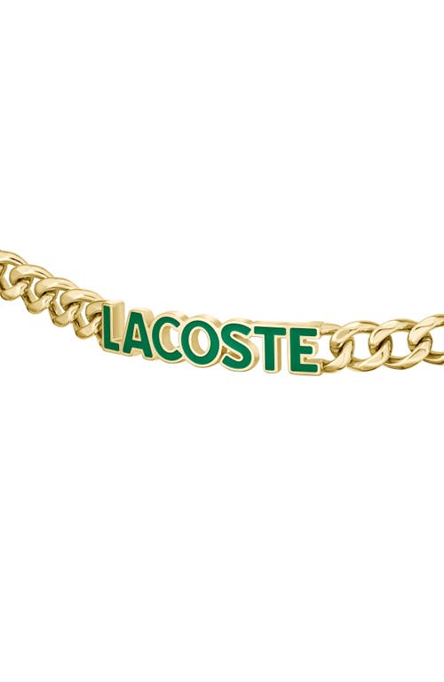 Lacoste Script Bracelet In Gold