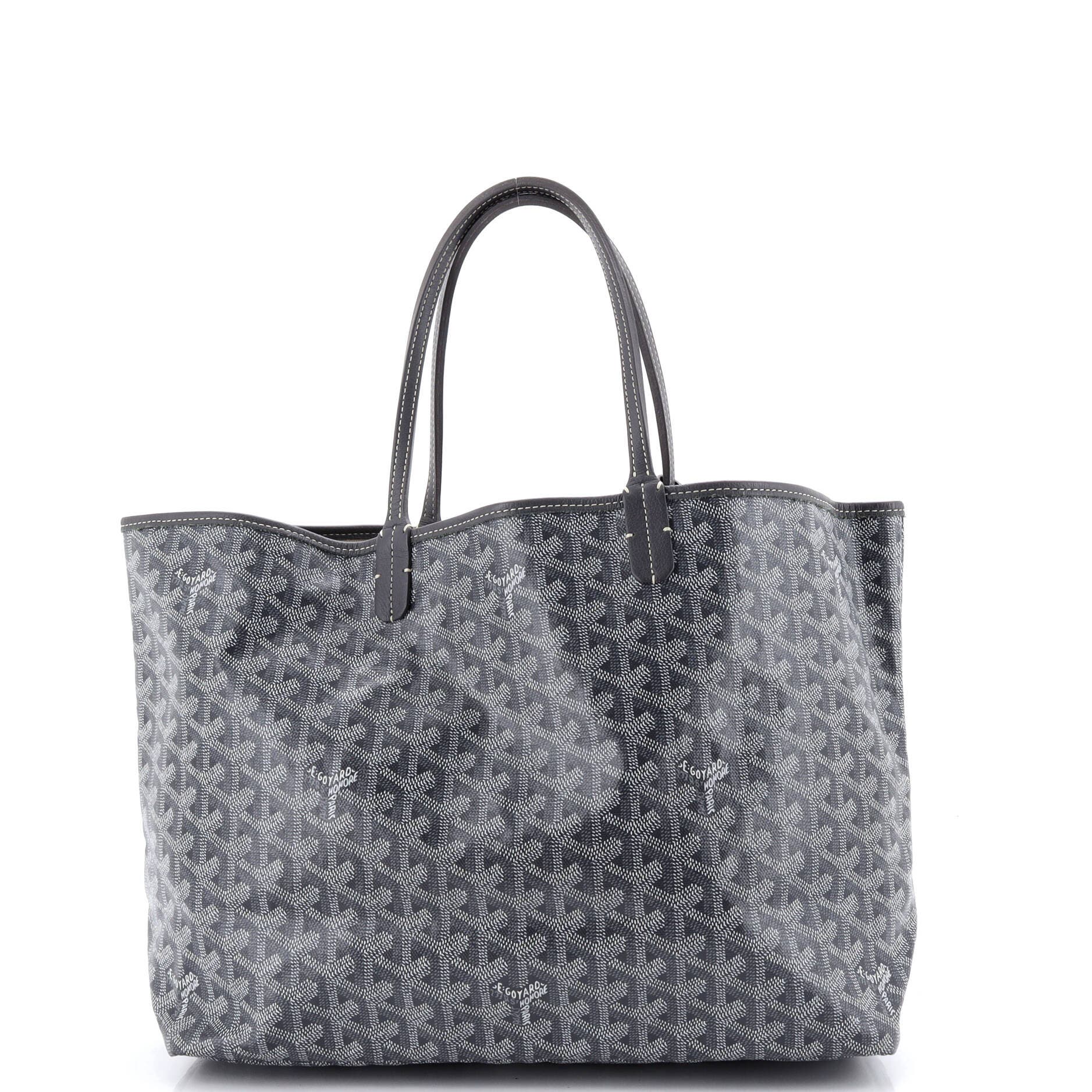 Pre-Owned Goyard Saint Louis Tote Coated Canvas PM, Main, color, Gray