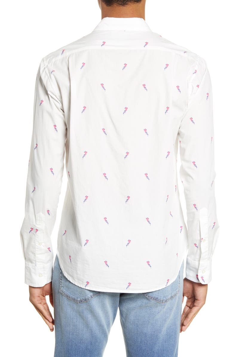 Bonobos Slim Fit Bird Print Button-Down Shirt, Alternate, color,