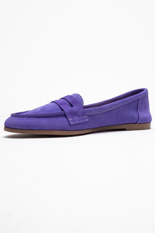 Forever & Always Shoes Dorothy Leather Loafer In Purple