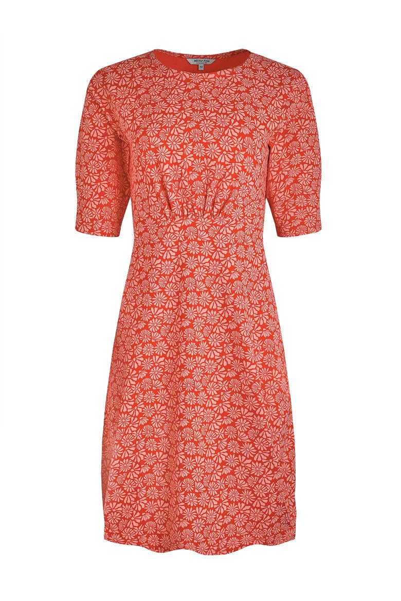 Cassandra Jersey Swing Dress, Alternate, color, Crimson