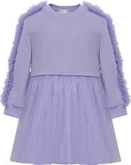 Mini Celebrities Ruffle Sweatshirt Dress