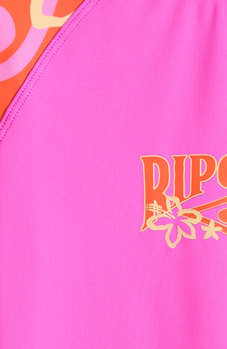 Rip Curl Kids' Tropical Dawn Rashguard, Alternate, color, Hot Pink