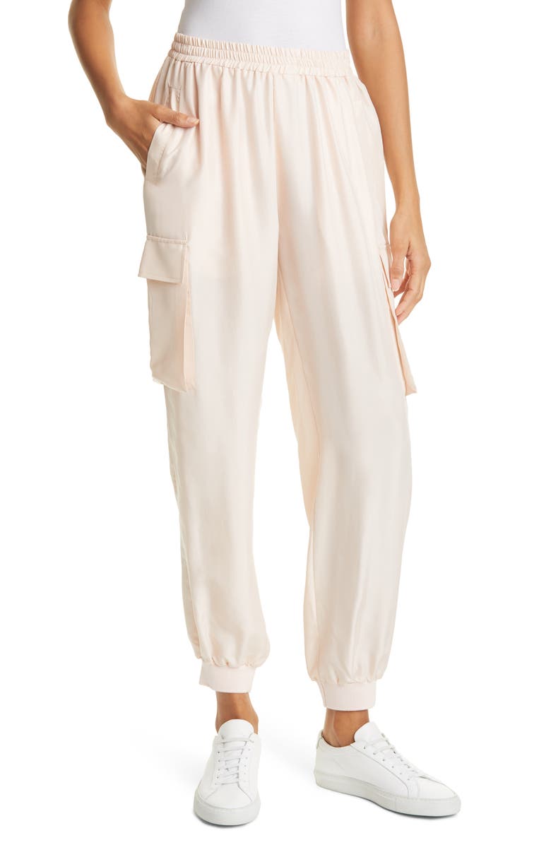 Nicole Miller Silk Joggers, Main, color, 