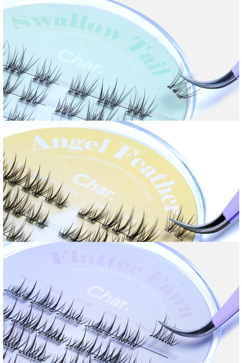 Wispy Bundle of Halo Feathered Collection Pre-Glued 5 to 10 Days Wear Lashes, Alternate, color, Black