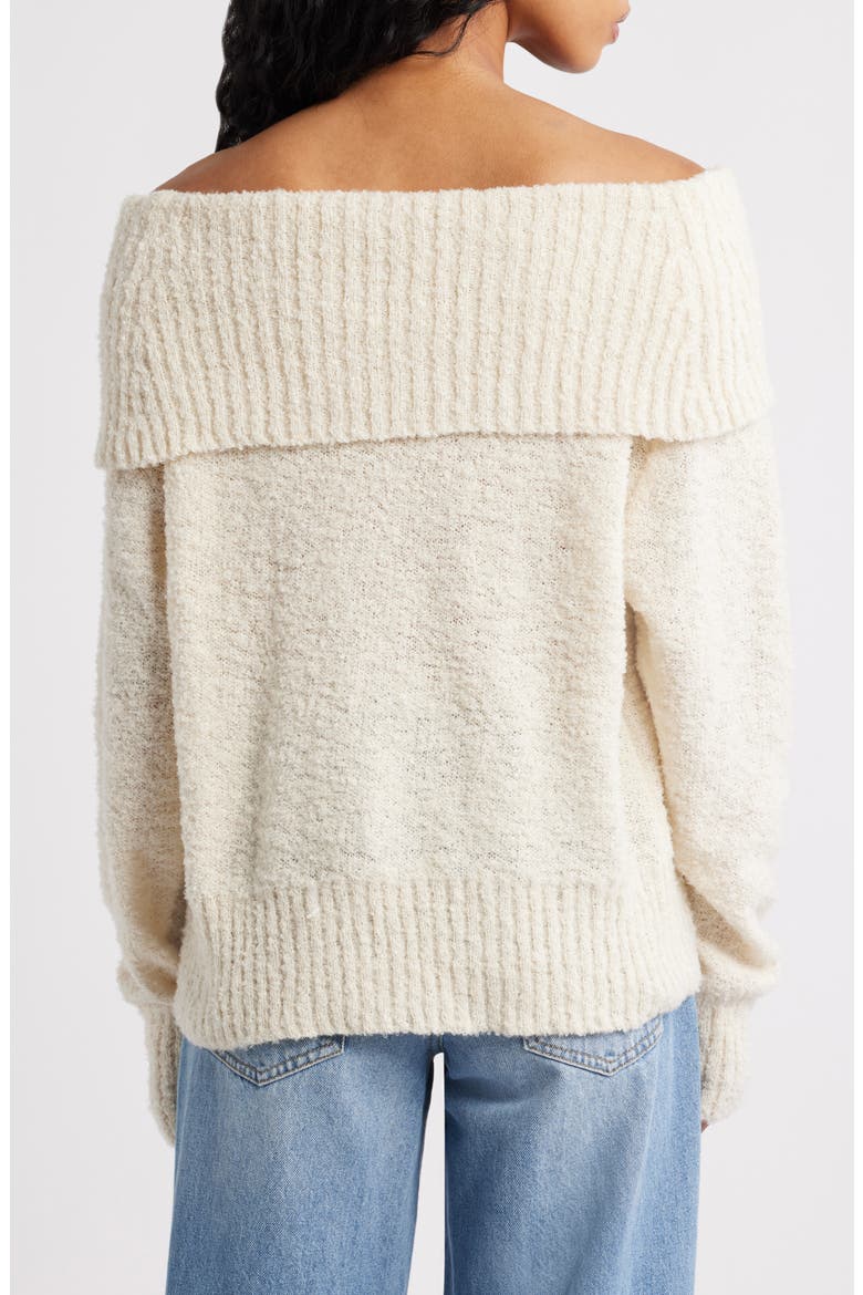 Parkley Bouclé Off-the-Shoulder Sweater, Alternate, color, CREAM