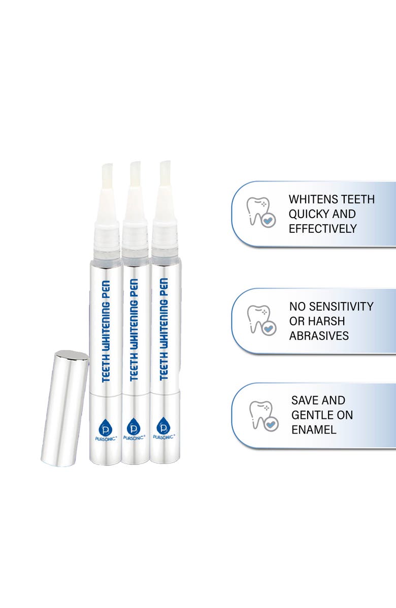 PURSONIC Teeth Whitening Pen Your Secret to a Brighter Smile On-the-Go, Alternate, color, White