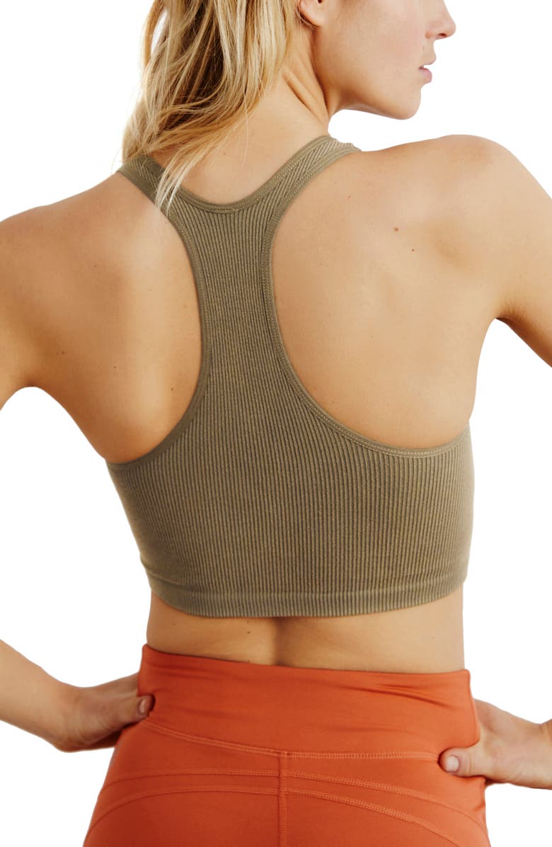 Free People FP Movement Free Throw Crop Tank, Alternate, color, Army