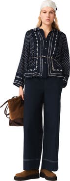 maje Flowing printed shirt
