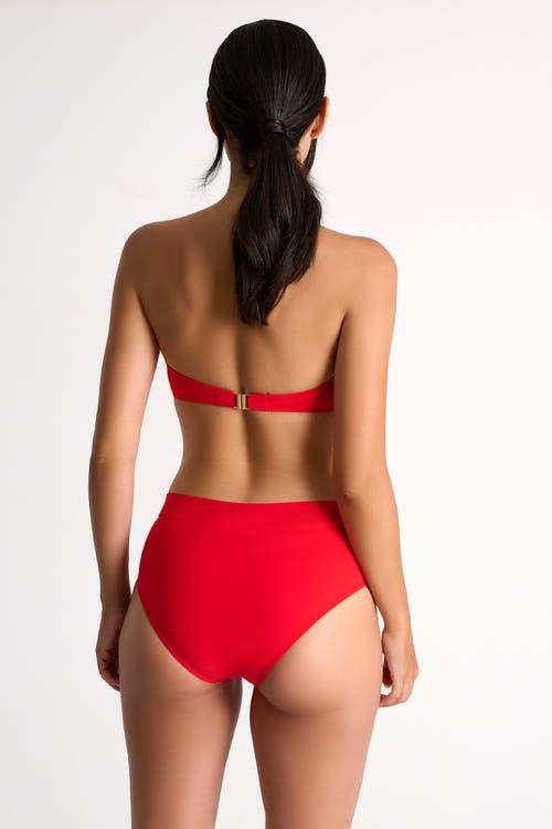 SHAN SHAN BANDEAU BIKINI TOP WITH PETALS DETAILS 