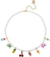Betsey Johnson Summerween Charm Frontal Necklace