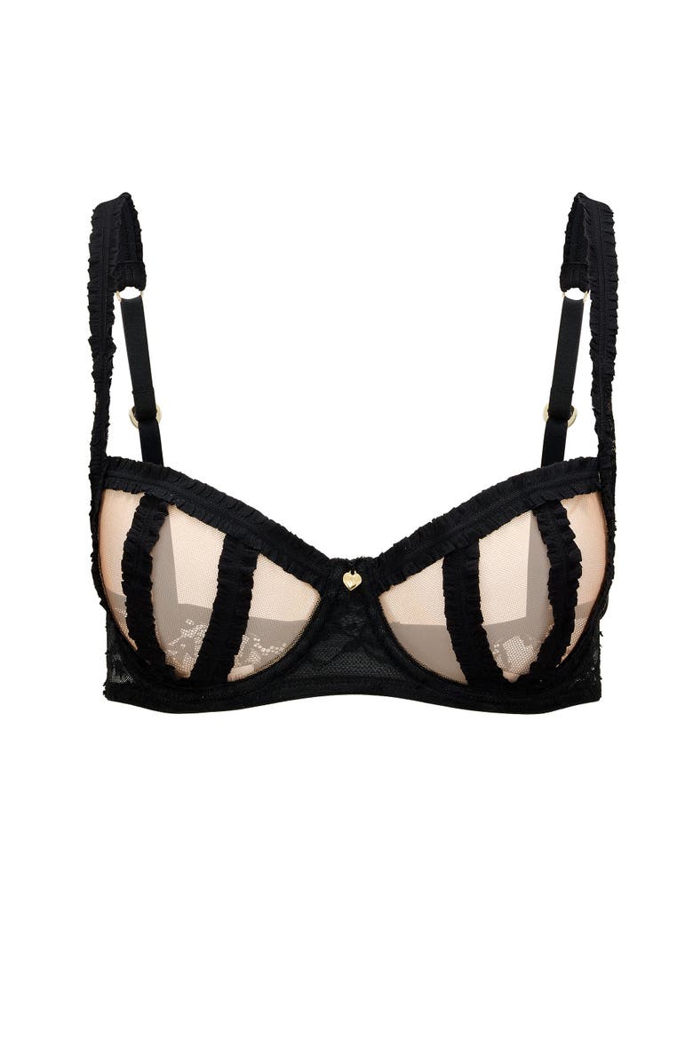 Adore Me Lovisa Unlined Balconette Bra, Alternate, color, Black