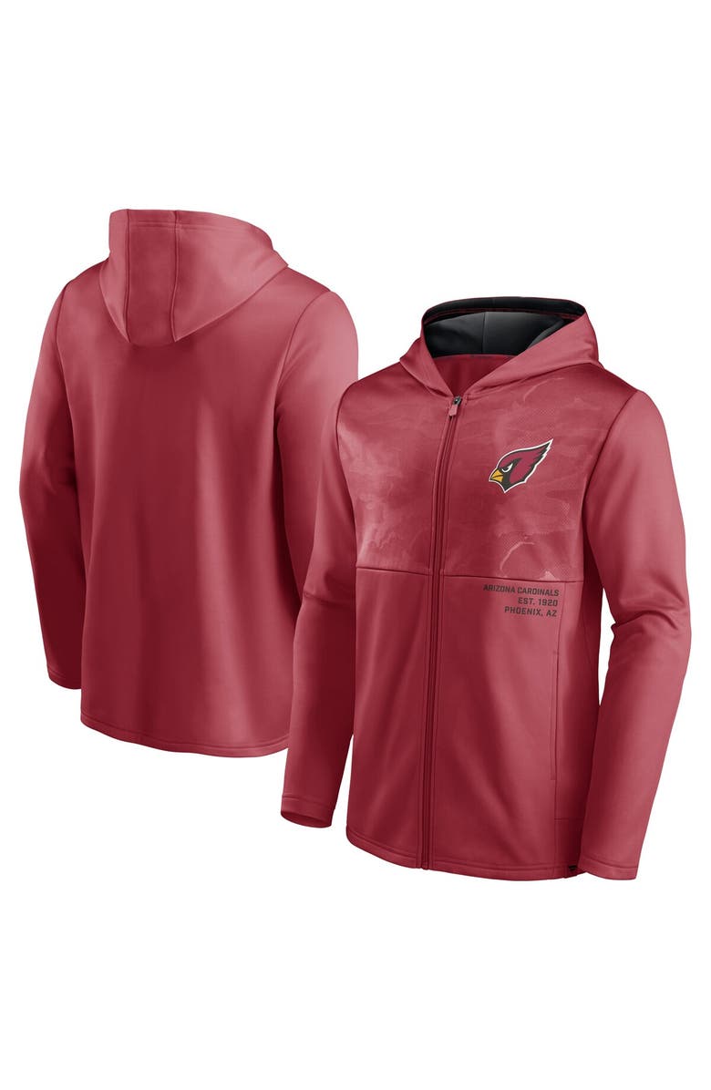 FANATICS Men's Fanatics Branded Cardinal Arizona Cardinals Defender Full-Zip Hoodie Jacket, Alternate, color, 