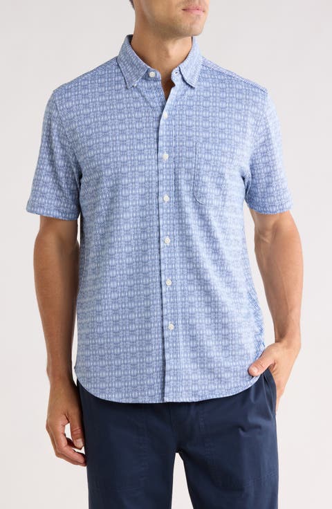 Sunburst Tie Bye Short Sleeve Button-Up Shirt