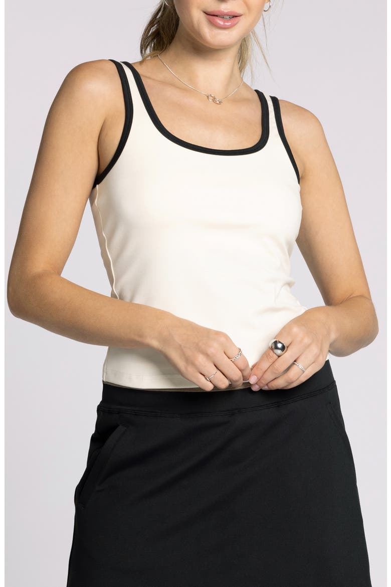 Bec Rib Tank Top, Main, color, VANILLA BLACK