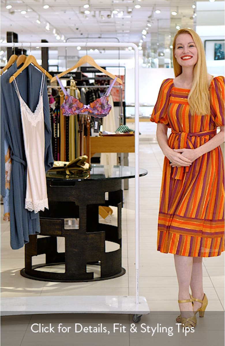 Mosaic Floral Lace Unlined Demi Bra, sales video thumbnail