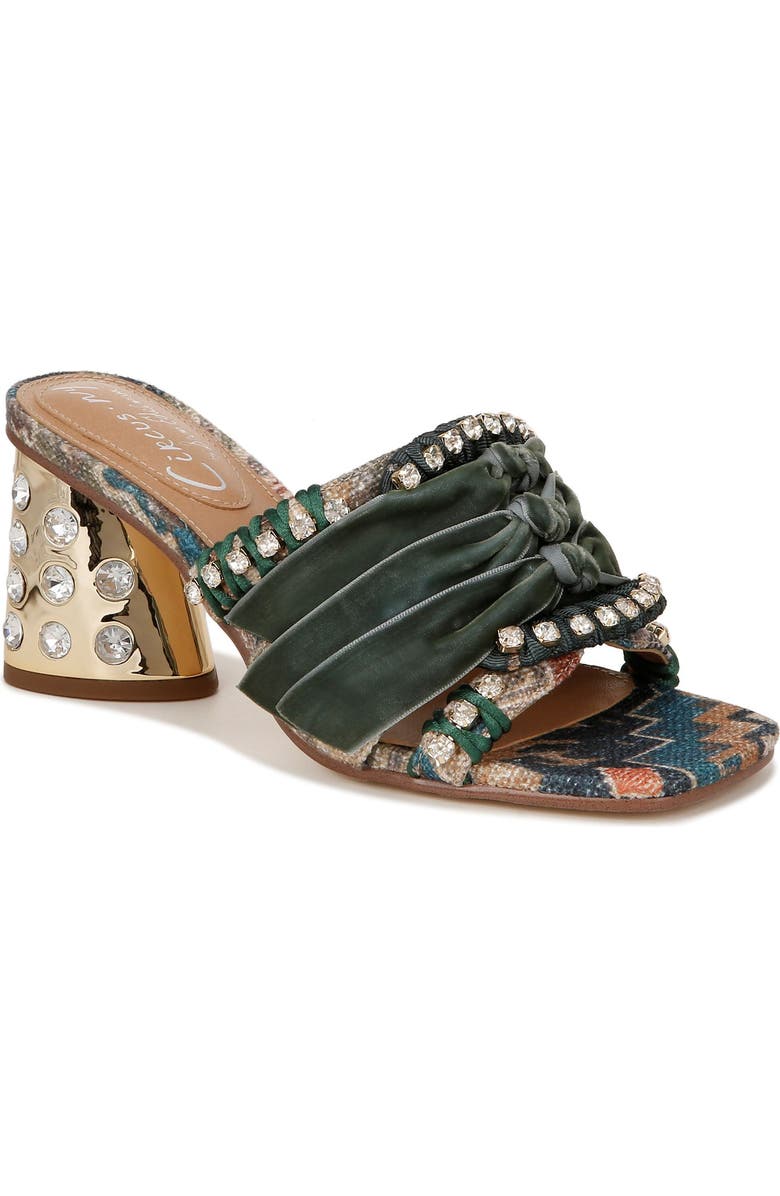 Circus NY by Sam Edelman Vera Block Heel Sandal, Main, color, Ocean Sapphire Multi