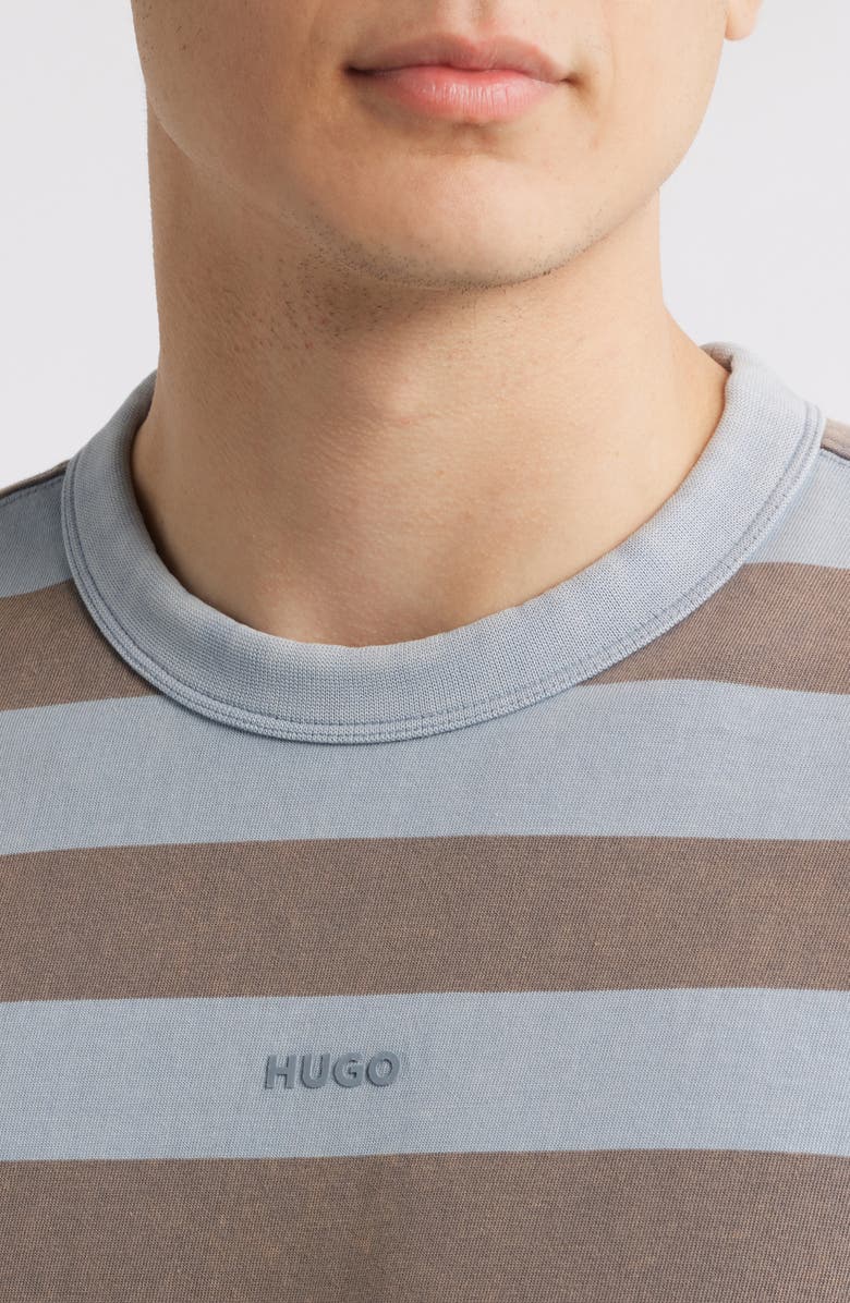 HUGO Dockoe Stripe Cotton T-Shirt, Alternate, color, Open Blue