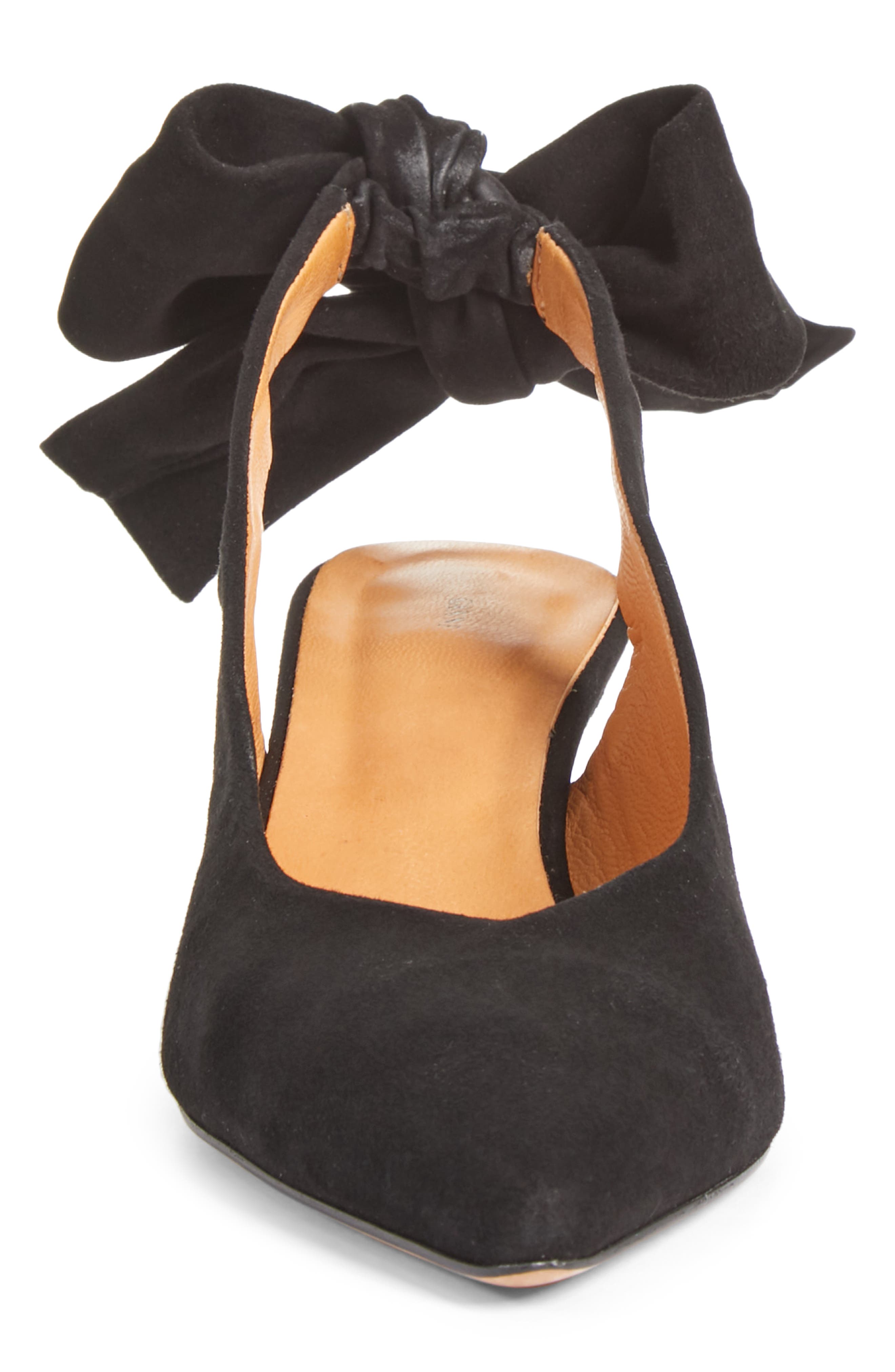 Bow Kitten Heel Pump, Alternate, color, BLACK 099