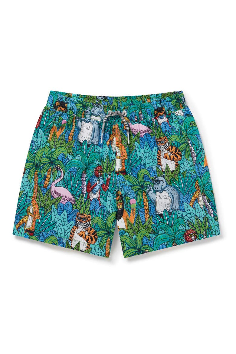 Kids' Mugla Jungle Swim Trunks, Main, color, MULGA JUNGLE