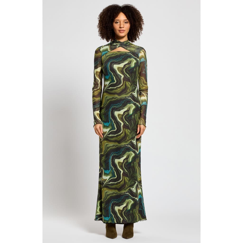 Daska Nasira Dress In Abstract Print