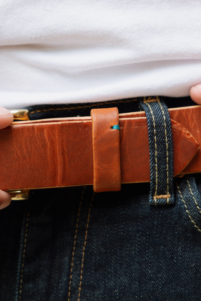 The Companion Horween Leather Belt, Alternate, color, English Tan