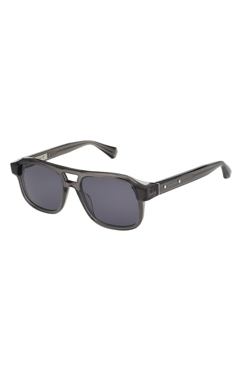 AllSaints Enzo 54mm Aviator Sunglasses, Alternate, color, Dark Crystal Grey