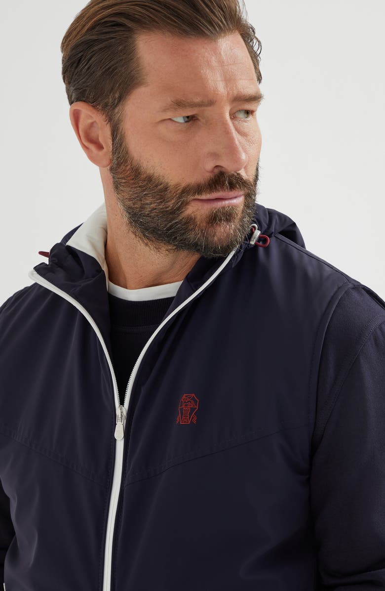 Brunello Cucinelli Nylon vest with padding, Alternate, color, Navy Blue