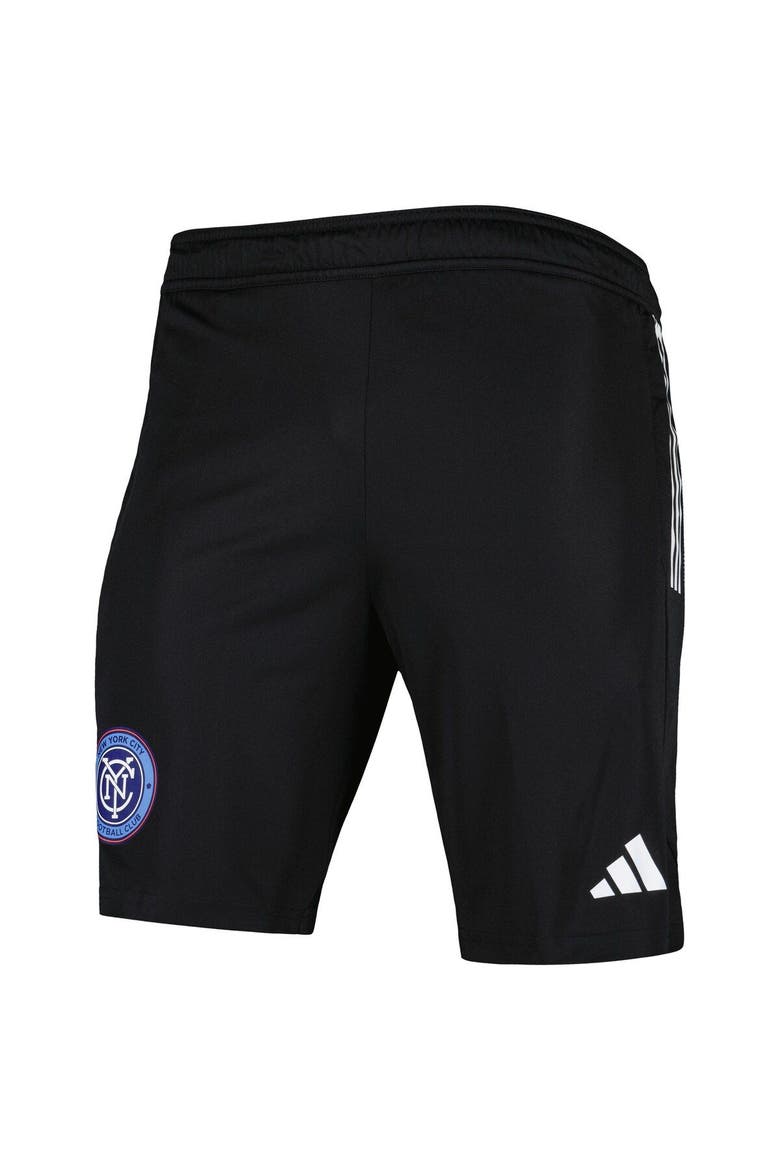 Men's adidas Black New York City FC 2023 On-Field AEROREADY Training Shorts, Alternate, color, Black
