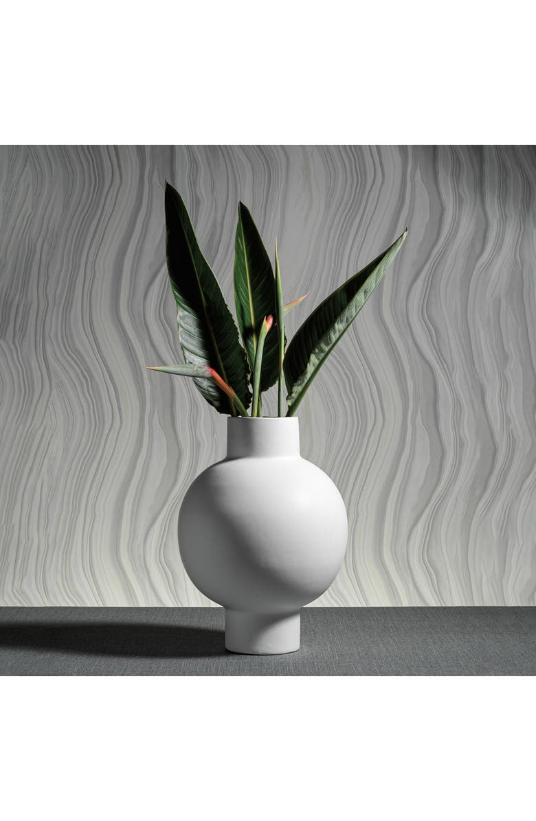 Zodax Falun Stoneware Vase, Alternate, color, White