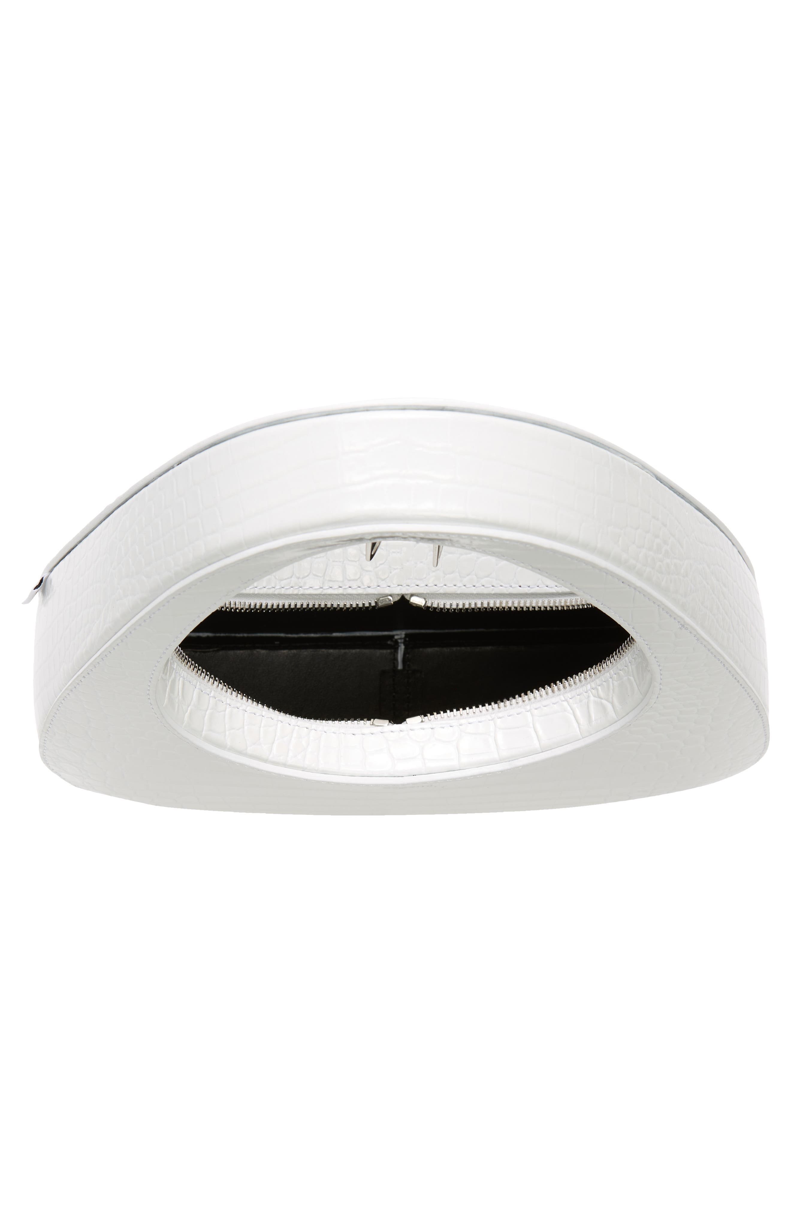 Coperni Swipe Baguette Croc Embossed Leather Bag, Alternate, color, 