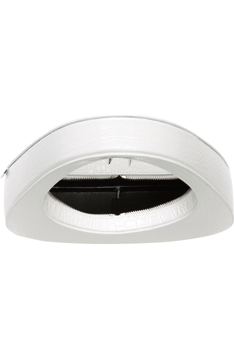 Coperni Swipe Baguette Croc Embossed Leather Bag, Alternate, color,