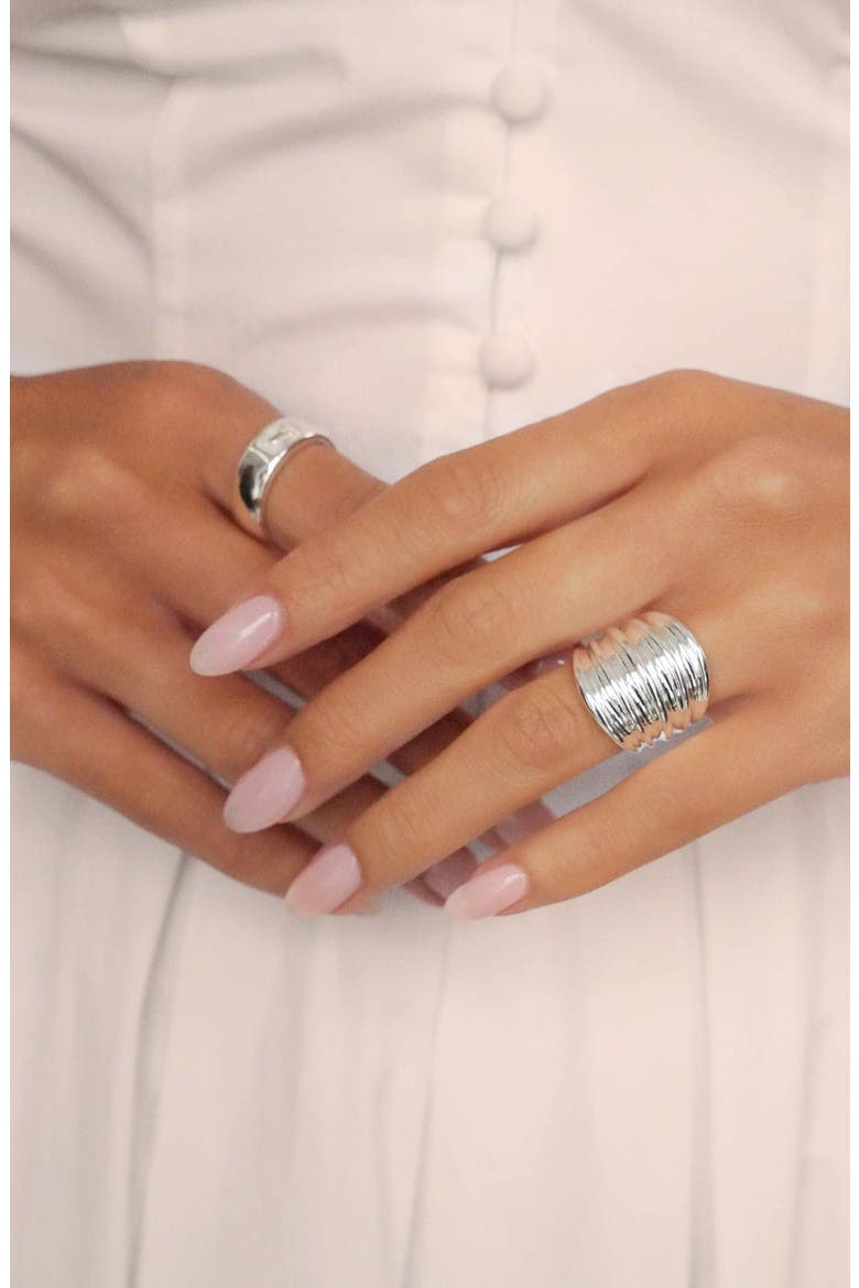 Stacked Band Ring, Alternate, color, SILVER