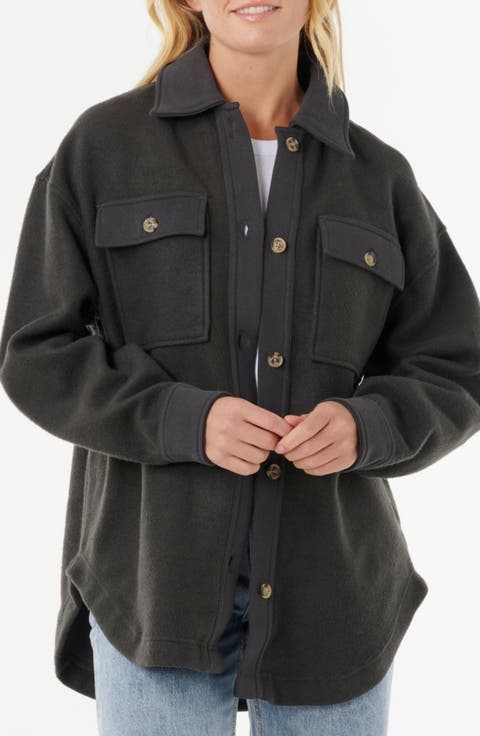 High Tide Fleece Button-Up Shacket