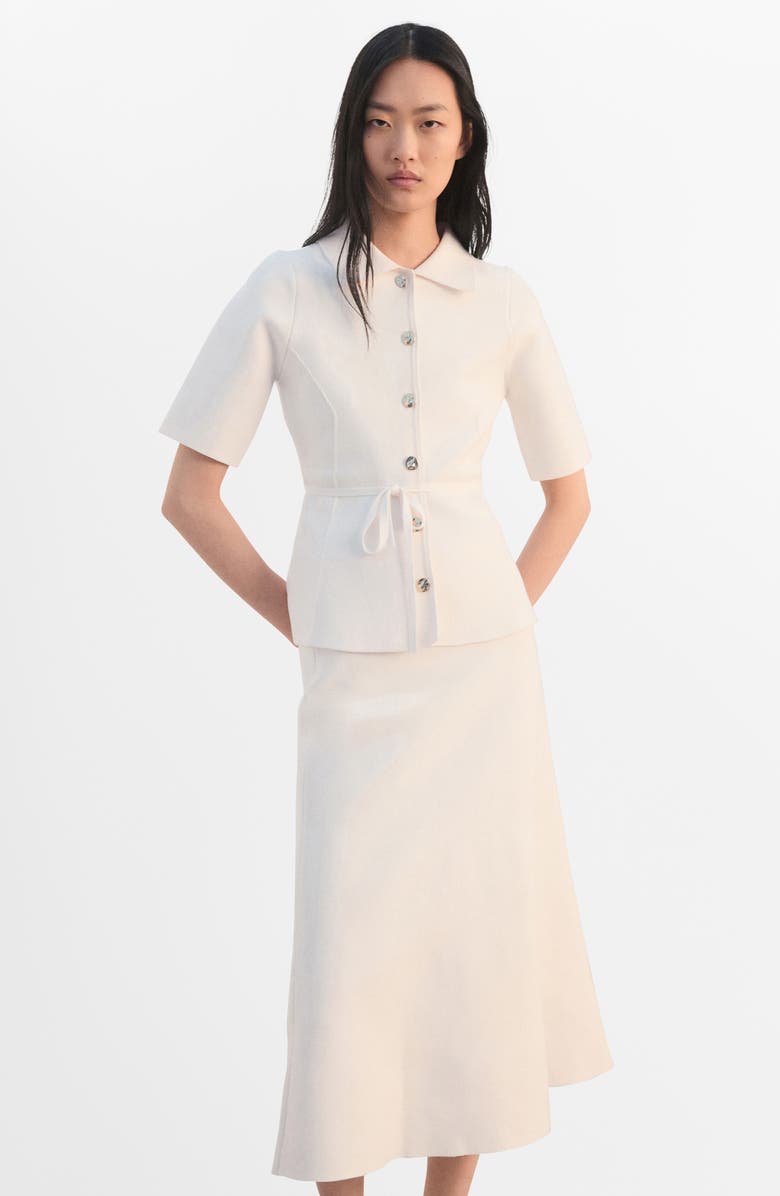 MANGO Flared Knit Skirt, Alternate, color,