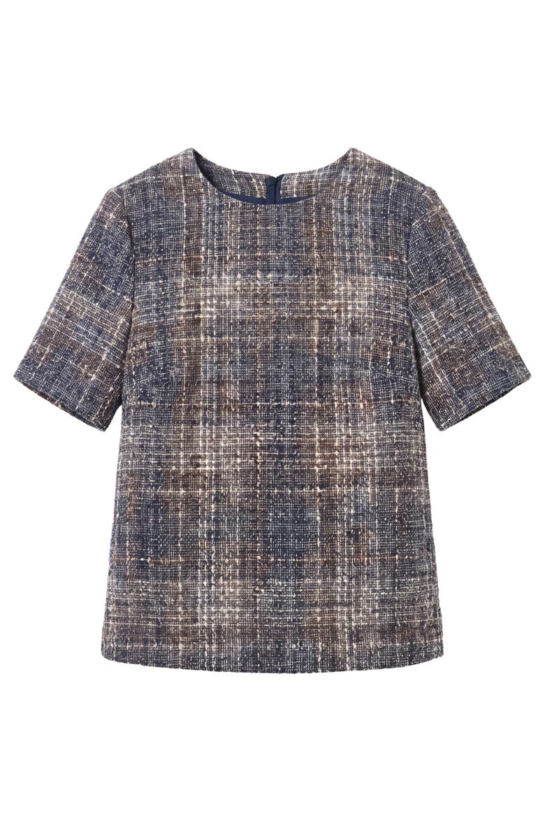 Chloe Boxy Tweed Top, Main, color, Sheridan Tweed