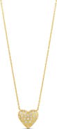 SHYMI Scattered Stone Puffy Heart Necklace